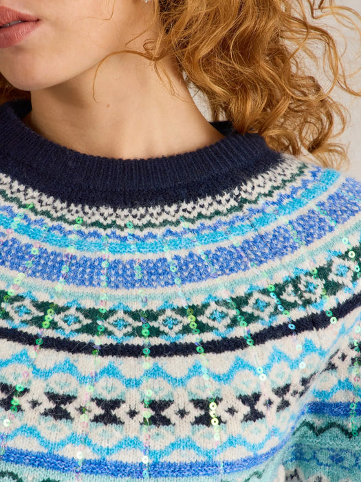 White Stuff Women's Frosted Fairisle Jumper In Natural Multi