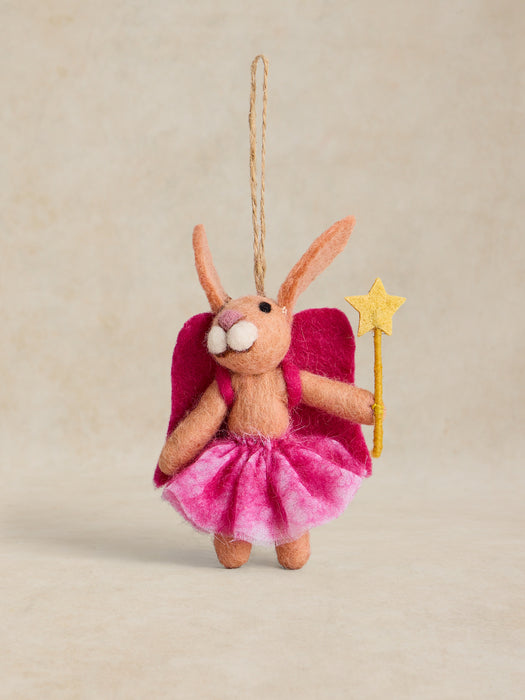 White Stuff Fairy Rabbit Hanging Festive Decoration
