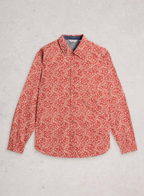 White Stuff Men's Finsbury Vine Printed Shirt In Dark Green