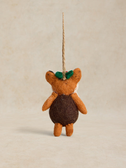White Stuff Fox Pudding Hanging Festive Decoration