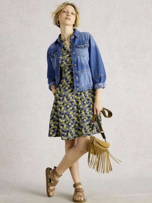 White Stuff Women's Frances Dress In Navy Multi