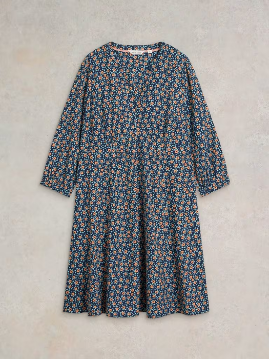 White Stuff Women's Frances Dress In Navy Print