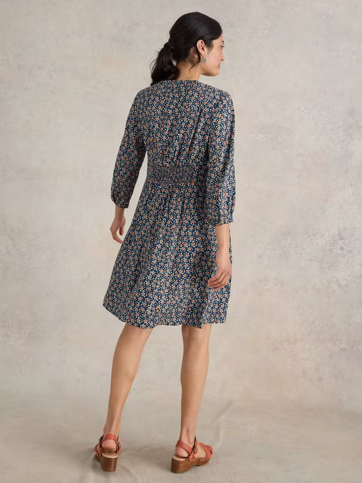 White Stuff Women's Frances Dress In Navy Print