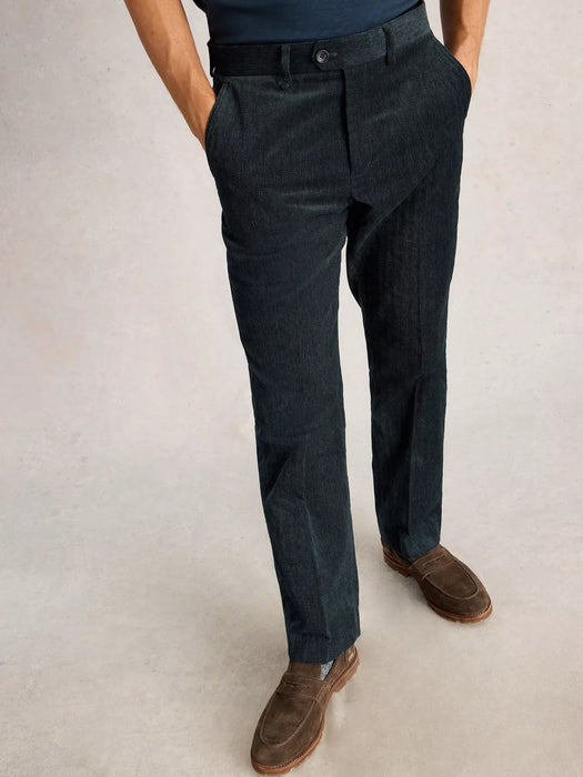 White Stuff Men's Herringbone Trouser In Charcoal Grey