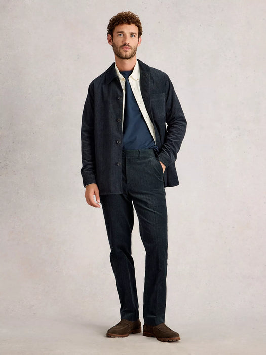 White Stuff Men's Herringbone Trouser In Charcoal Grey