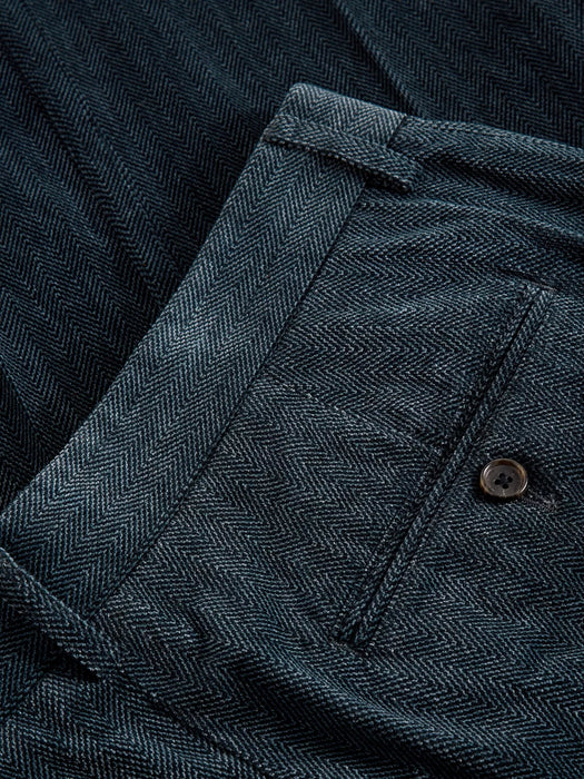 White Stuff Men's Herringbone Trouser In Charcoal Grey