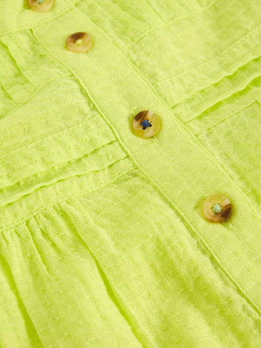 White Stuff Women's Isla Mix Top In Bright Yellow