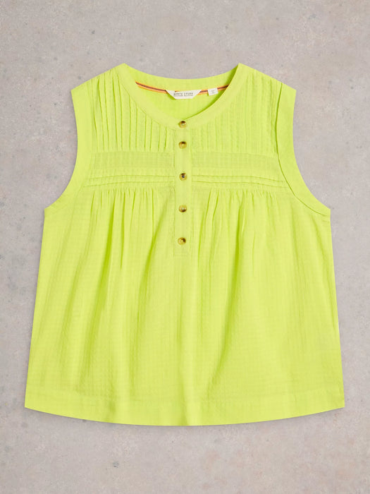 White Stuff Women's Isla Mix Top In Bright Yellow