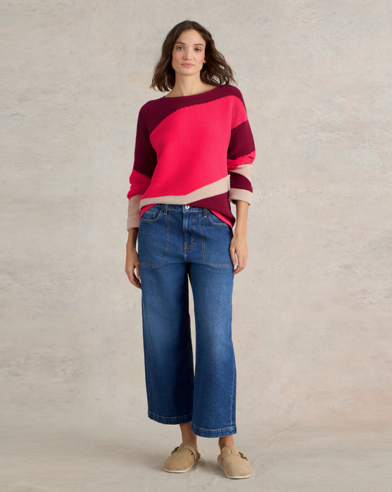 White Stuff Women's Jana Abstract Jumper In Plum Multi — Maple Gifts