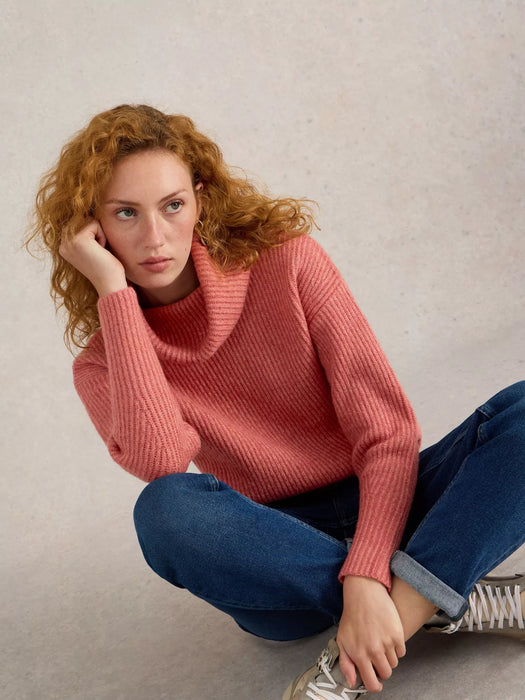 White Stuff Women's Lovely Rib Jumper In Dusky Pink