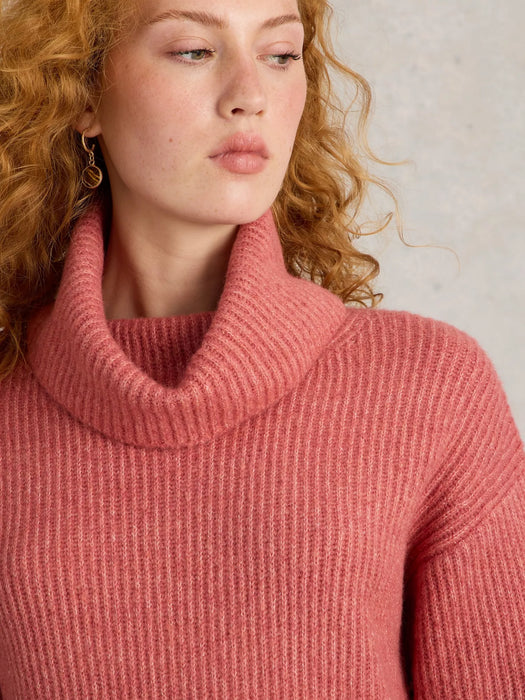 White Stuff Women's Lovely Rib Jumper In Dusky Pink