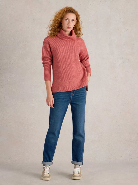 White Stuff Women's Lovely Rib Jumper In Dusky Pink