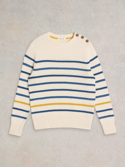 White Stuff Women's Ellie Stripe Jumper In Natural Multi