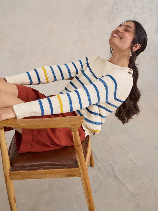 White Stuff Women's Ellie Stripe Jumper In Natural Multi