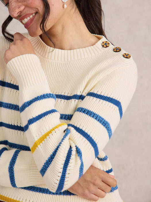 White Stuff Women's Ellie Stripe Jumper In Natural Multi