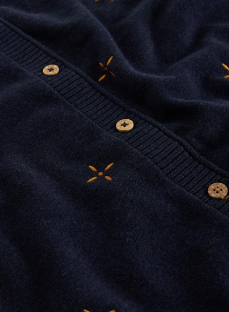 White Stuff Women's Lulu Embroidered Cardi In Navy Multi