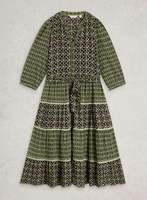 White Stuff Women's Mabel Mixed Print Regular Dress In Black Multi