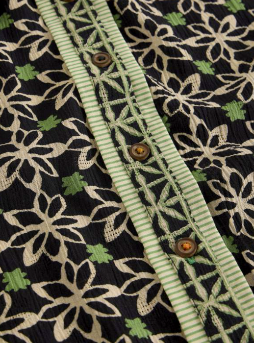 White Stuff Women's Mabel Mixed Print Top In Black Multi