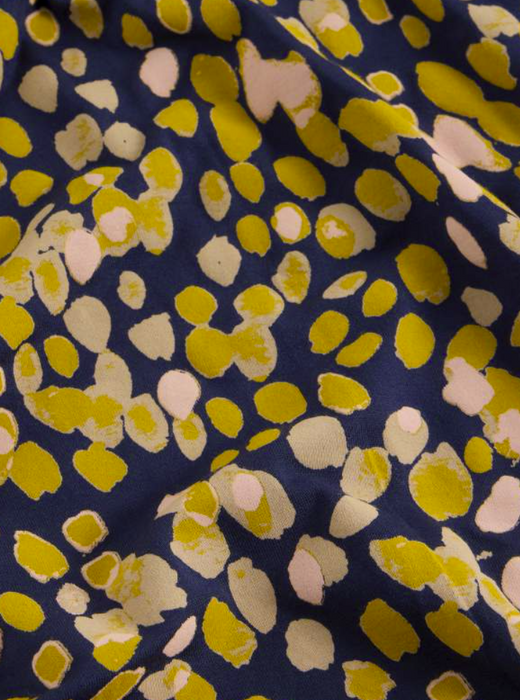 White Stuff Women's Madeline Jersey Midi Dress In Chartreuse Multi