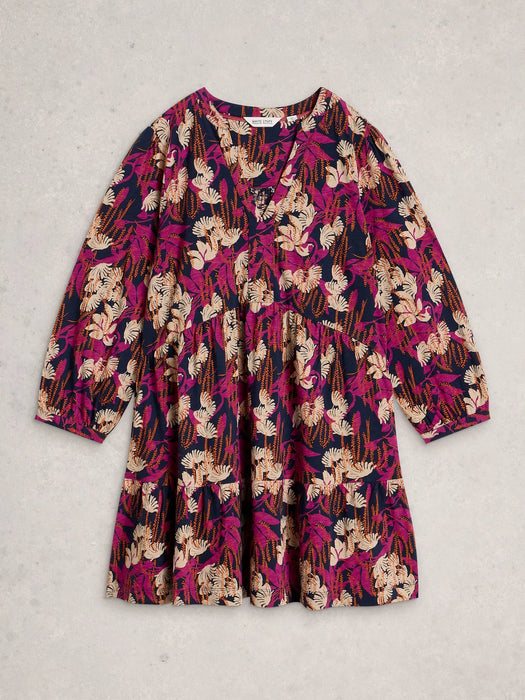 White Stuff Women's Marta Long Sleeve Tunic In Navy Print