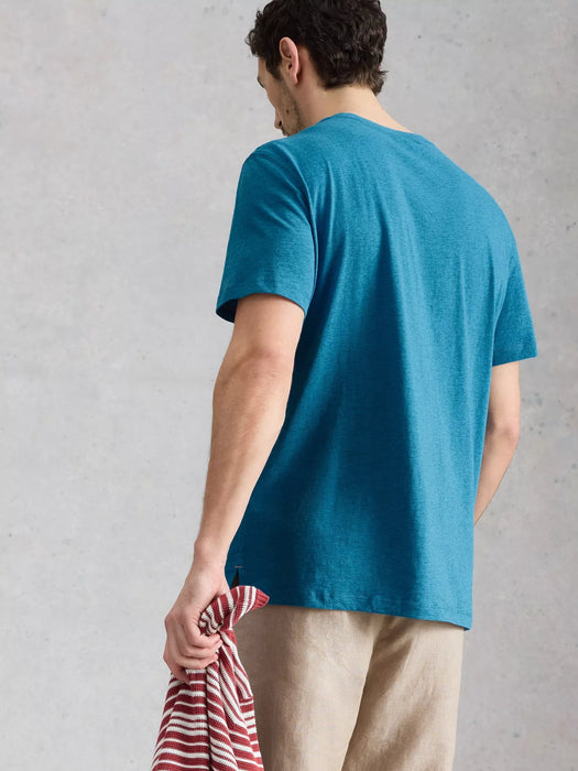 White Stuff Men's Abersoch Checker Graphic Tee In Blue Print