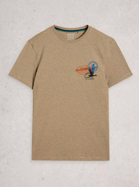 White Stuff Men's Abersoch Short Sleeve Tee In Natural Multi