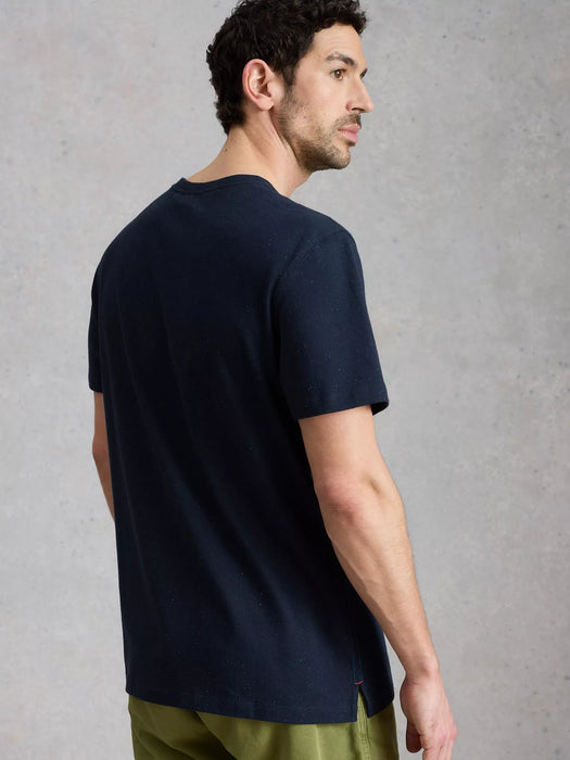 White Stuff Men's Abersoch Short Sleeve Tee In Navy Print