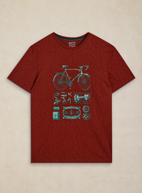White Stuff Men's Abersoch Short Sleeve Tee In Red Print