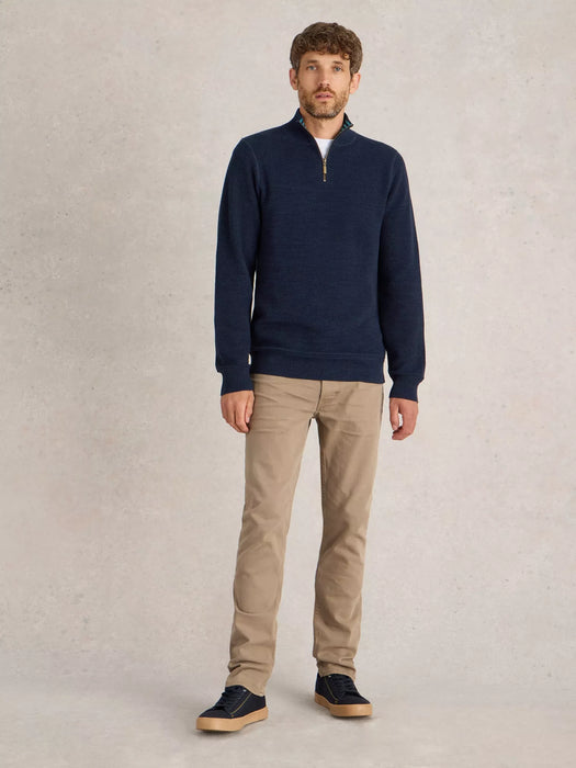 White Stuff Men's Attadale Funnel Neck Jumper In Dark Navy