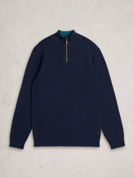 White Stuff Men's Attadale Funnel Neck Jumper In Dark Navy
