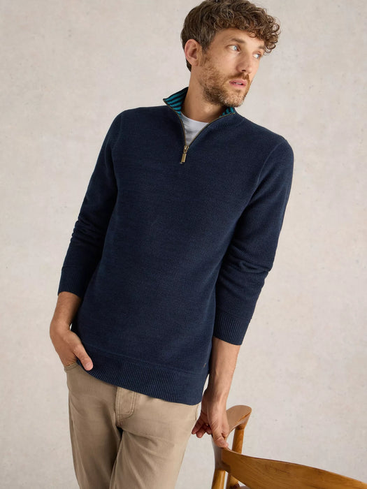White Stuff Men's Attadale Funnel Neck Jumper In Dark Navy