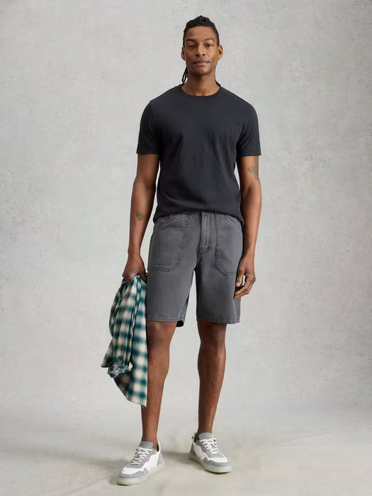 White Stuff Men's Crantock Utility Short In Washed Black