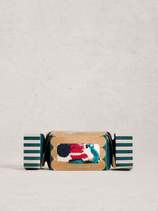 White Stuff Men's Driving Santa Socks In A Cracker In Blue Multi