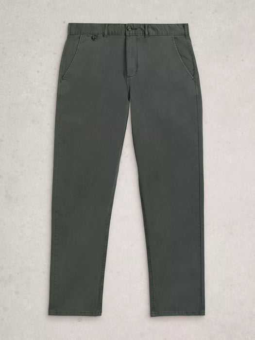 White Stuff Men's Green Sutton Chino Trousers In Dark Grey