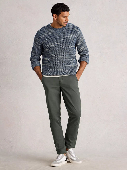 White Stuff Men's Green Sutton Chino Trousers In Dark Grey