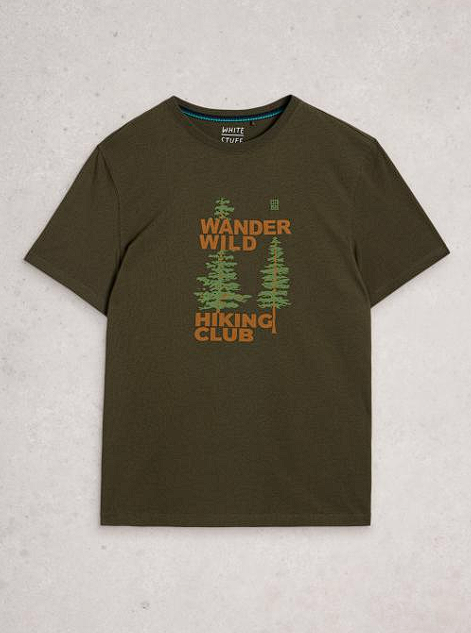 White Stuff Men's Horsham Pool Side Graphic Tee In Green Multi