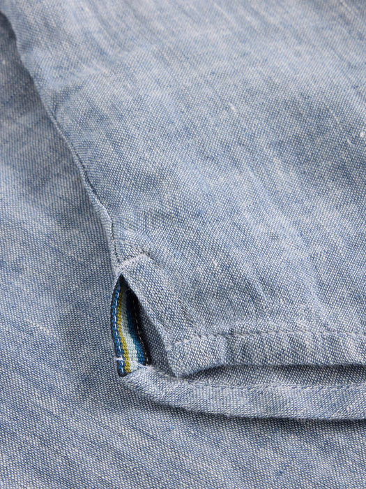 White Stuff Men's Keswick Short Sleeve Linen Shirt In Chambery Blue