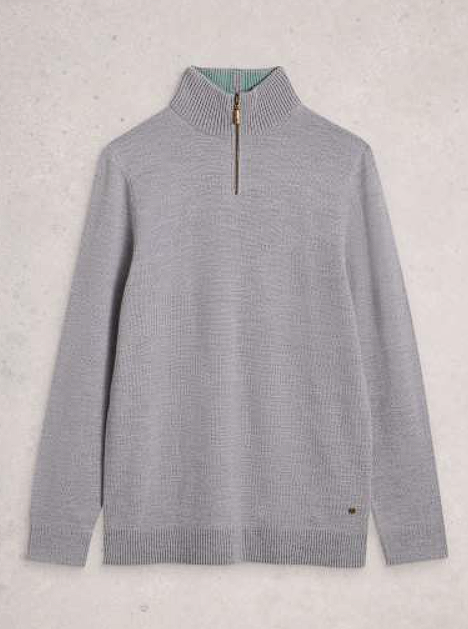 White Stuff Men's Newport Merino Jumper In Light Grey