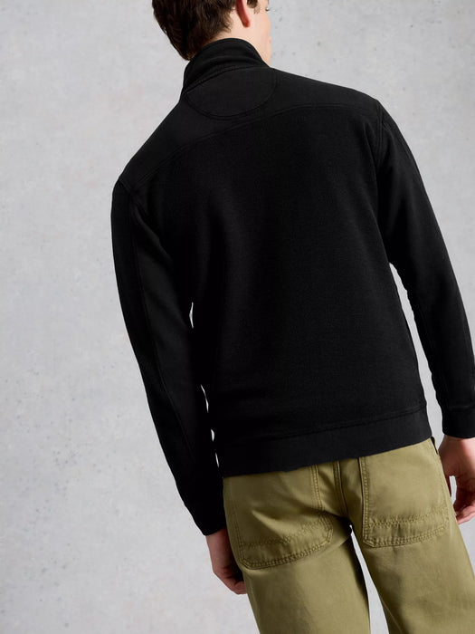 White Stuff Men's Sidmouth Half Zip In Washed Black