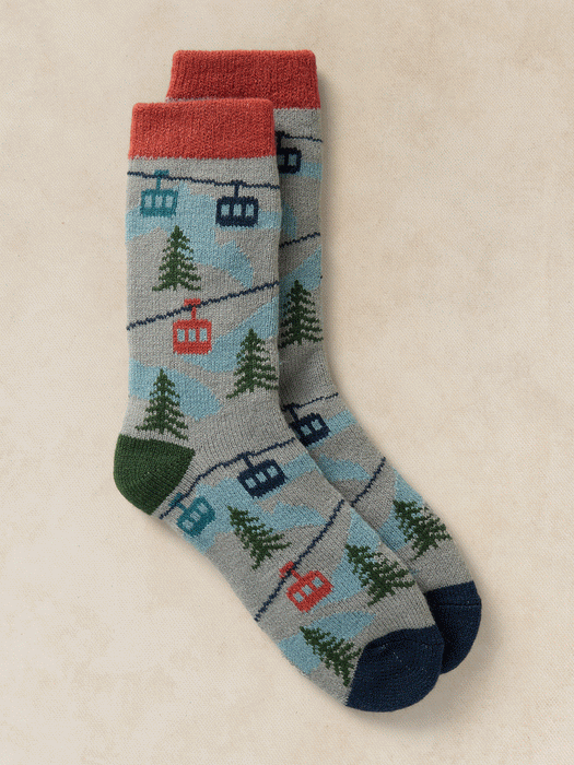 White Stuff Men's Ski Lift Cabin Sock In Grey Multi