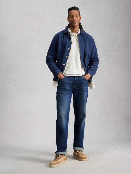 White Stuff Men's Small Eastwood Straight Jean In Mid Denim
