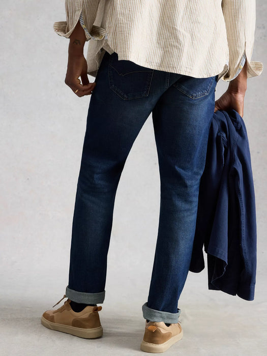 White Stuff Men's Small Eastwood Straight Jean In Mid Denim