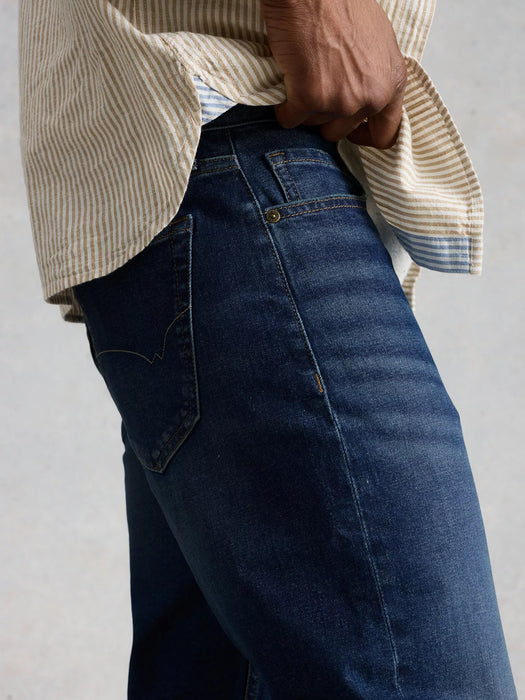 White Stuff Men's Small Eastwood Straight Jean In Mid Denim