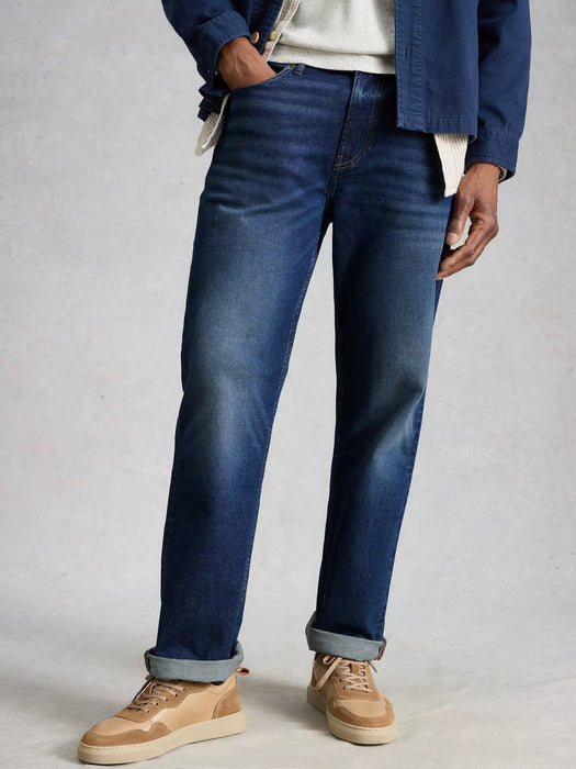 White Stuff Men's Small Eastwood Straight Jean In Mid Denim