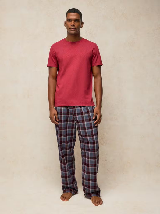 White Stuff Men's Wells Checked Pyjama Bottoms In Plum Multi
