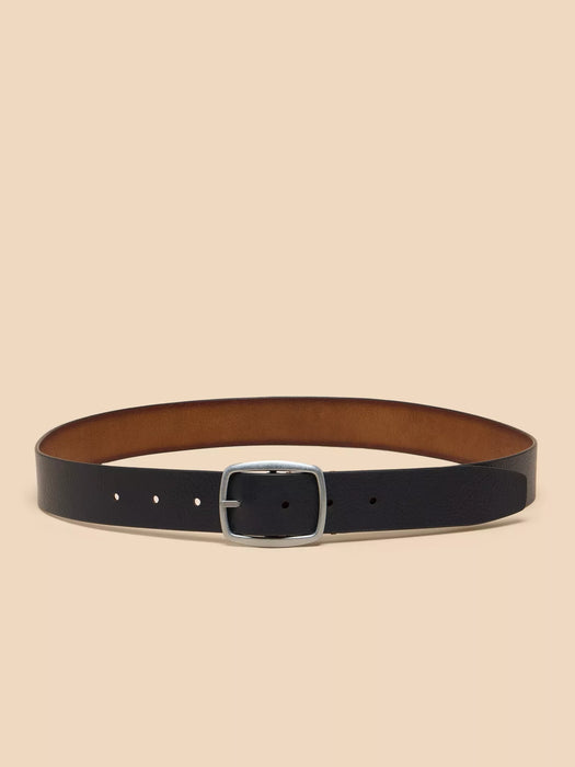 White Stuff Men's Reversible Leather Buckle Belt In Navy Multi