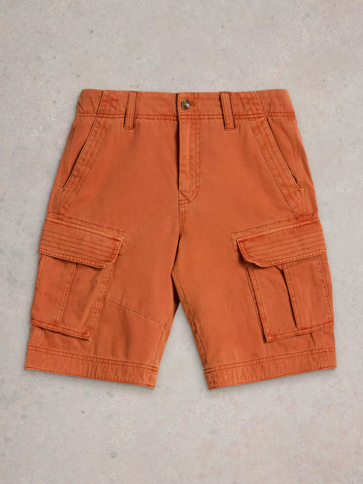 White Stuff Halsall Organic Cargo Short In Mid Orange