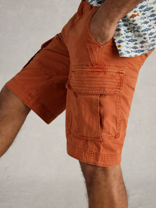 White Stuff Halsall Organic Cargo Short In Mid Orange