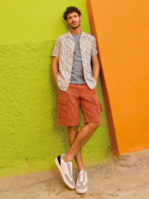 White Stuff Halsall Organic Cargo Short In Mid Orange