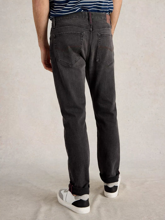 White Stuff Men's Small Eastwood Straight Jean In Washed Black